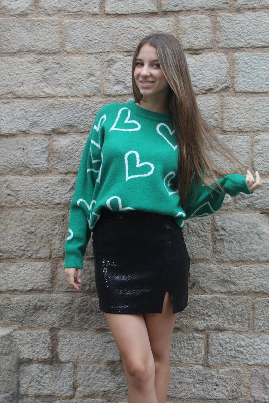 Jersey Corazones Verde